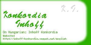 konkordia inhoff business card